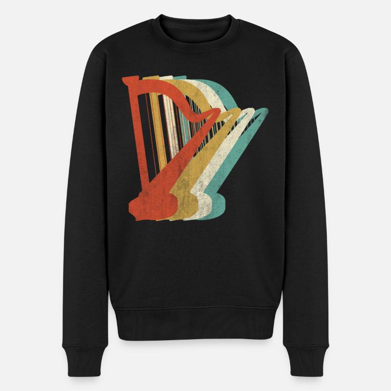 Instrument de harpe rétro - Pull Premium bio Homme - noir