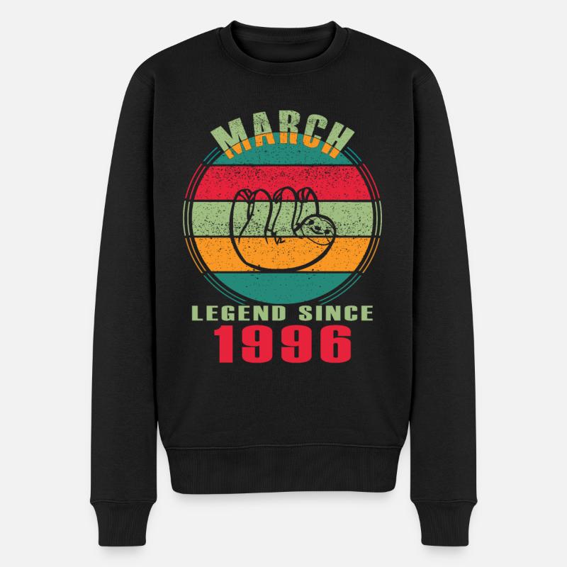 März 1996| März 1996 Jahrestag 1996 - Männer Premium Bio Pullover - Schwarz