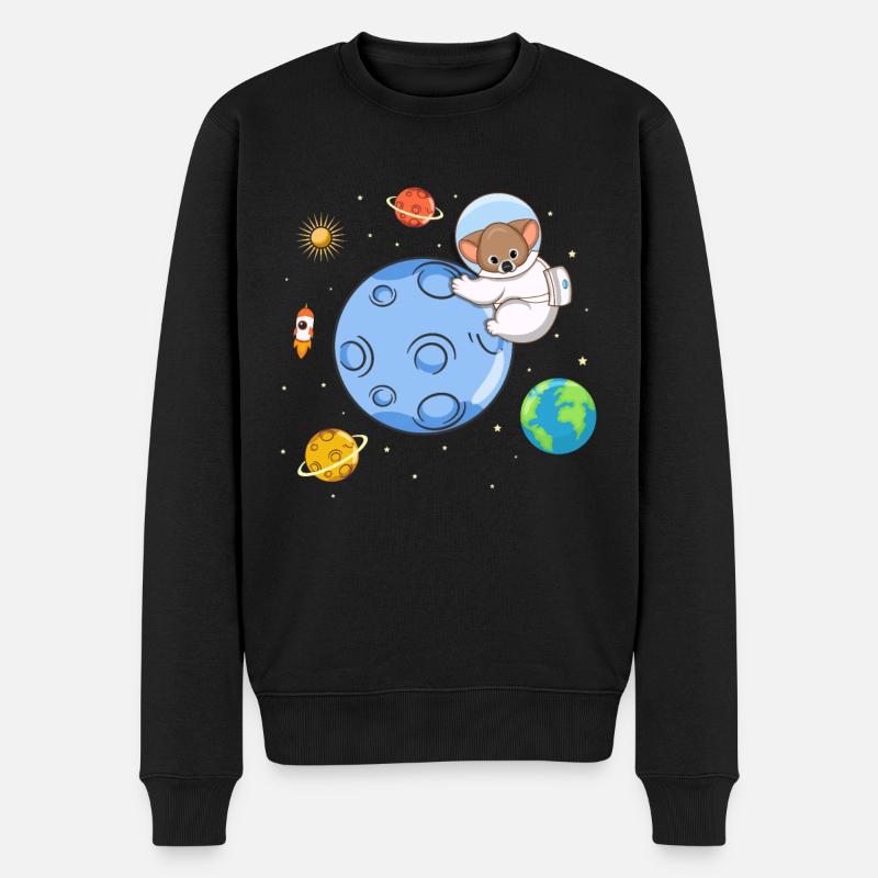 Futur astronaute amoureux du koala - Pull Premium bio Homme - noir