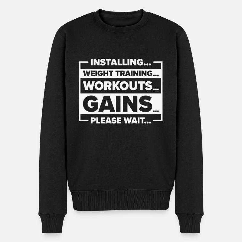 Installieren von Gewichtstraining Gym Lover - Männer Premium Bio Pullover - Schwarz