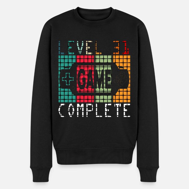 Niveau 31 Déverrouillé - Pull Premium bio Homme - noir