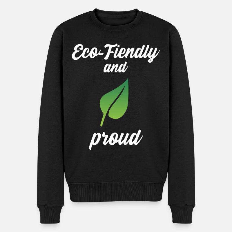 Eco-Friendly and Proud - Männer Premium Bio Pullover - Schwarz