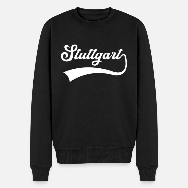 Lettrage de Stuttgart - Pull Premium bio Homme - noir