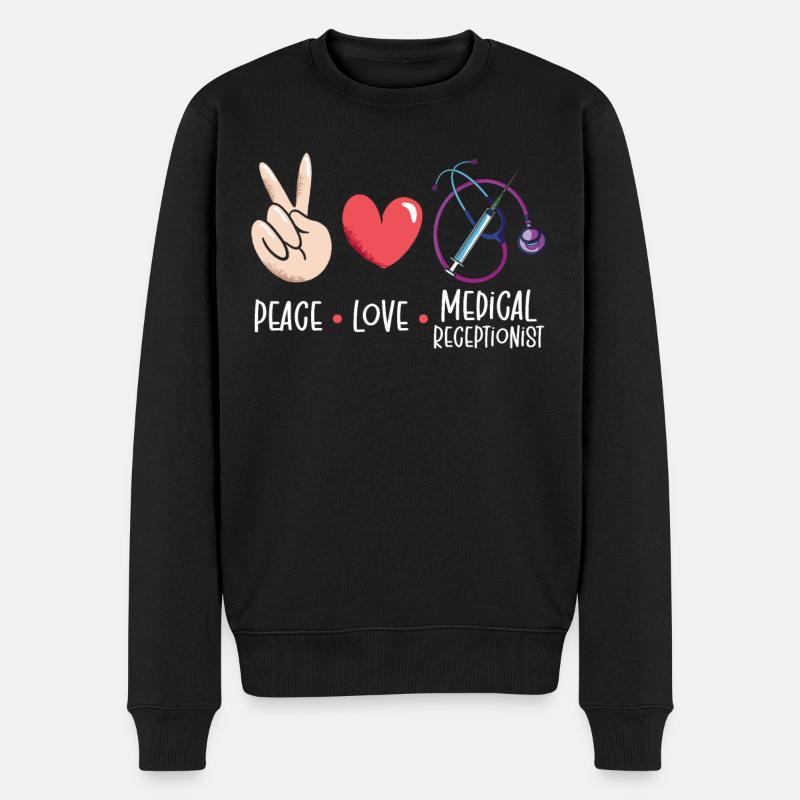 Réceptionniste médicale Réception médicale - Pull Premium bio Homme - noir