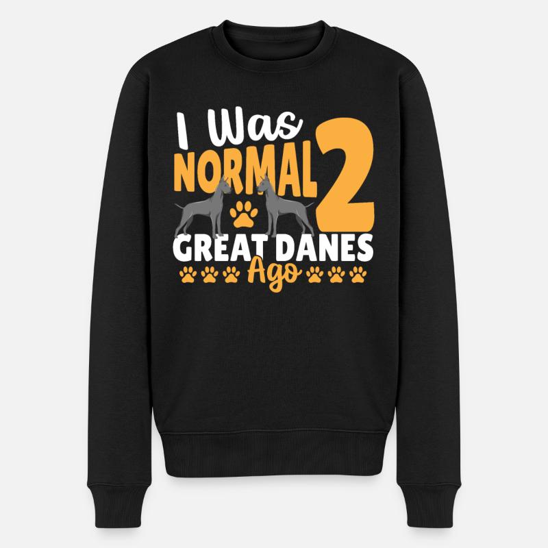 Amoureux des grands danois - Pull Premium bio Homme - noir