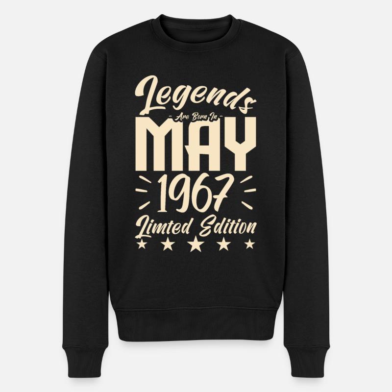 Geboren Mai 1967 Geburtstagsgeschenk 1967. - Männer Premium Bio Pullover - Schwarz