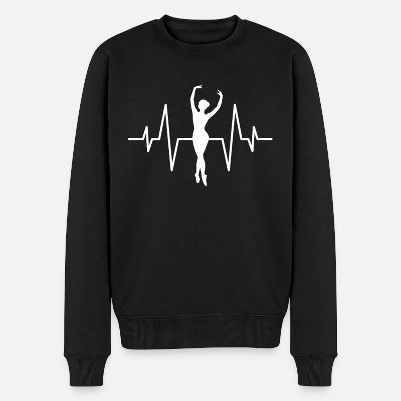 Ballet Danseur Danseur Heartbeat - Pull Premium bio Homme - noir