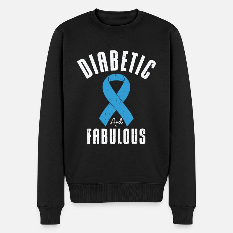 Diabetische Bauchspeicheldrüse - Männer Premium Bio Pullover - Schwarz