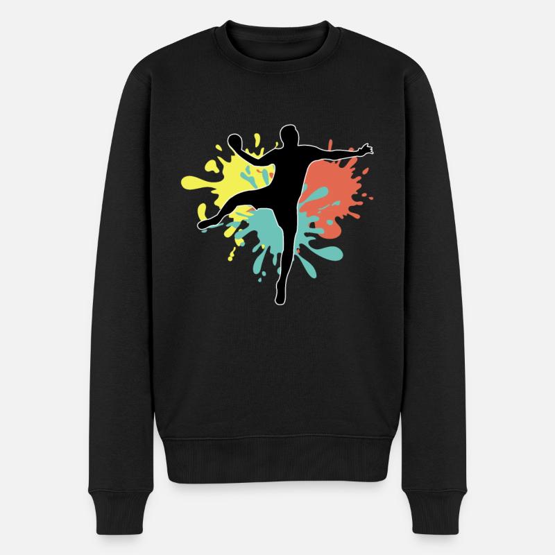 Handball - Männer Premium Bio Pullover - Schwarz