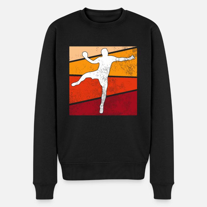 Handball Rétro - Pull Premium bio Homme - noir