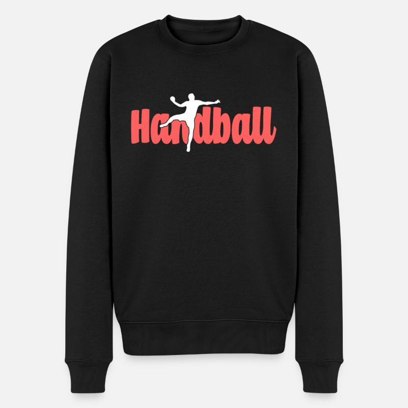 Handball - Männer Premium Bio Pullover - Schwarz