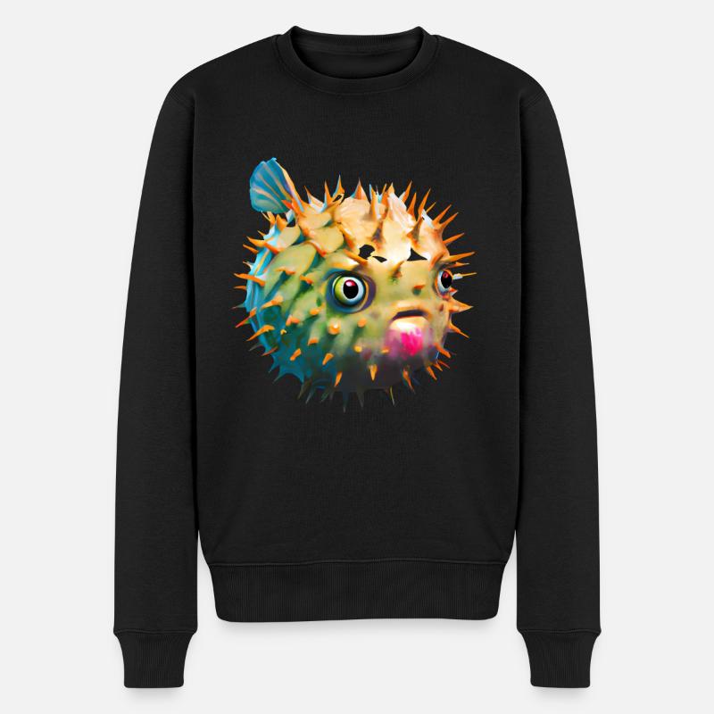 Poisson-globe gonflé - Pull Premium bio Homme - noir