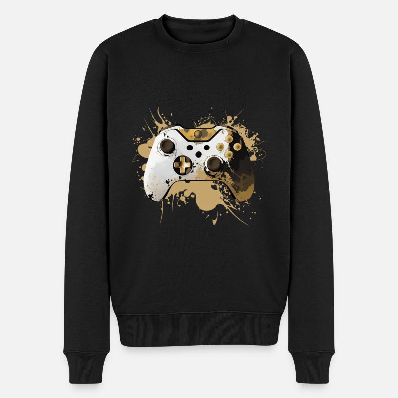 Golden Premium Gaming Controller Splash Art - Pull Premium bio Homme - noir