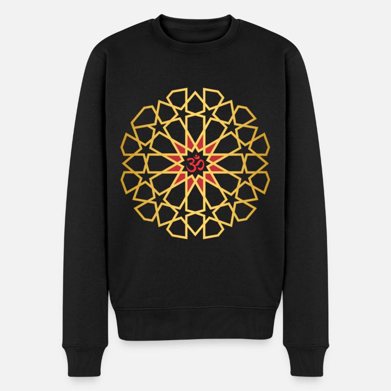 Om-Symbole Om-Signe Om-Mantra, Om-Mandala - Pull Premium bio Homme - noir