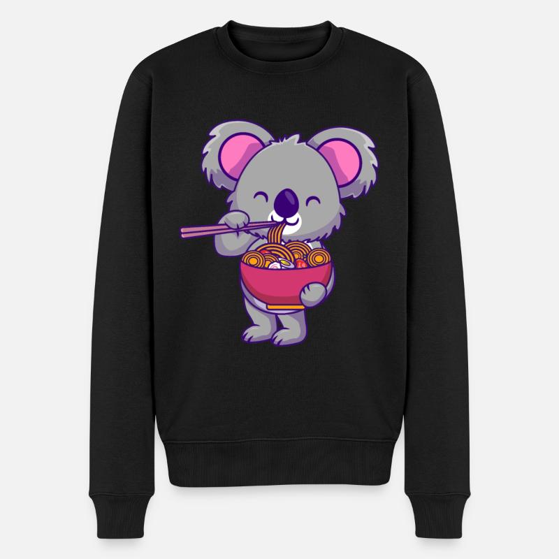 Ramen Eater Koala Lovers Japonais - Pull Premium bio Homme - noir