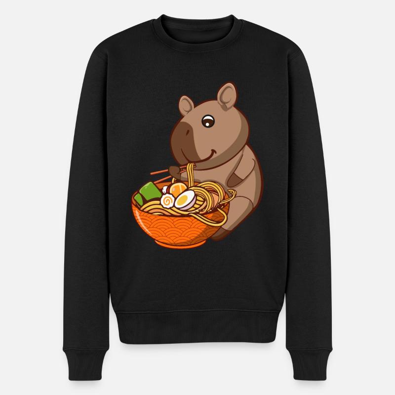 Capybara Ramen - Pull Premium bio Homme - noir
