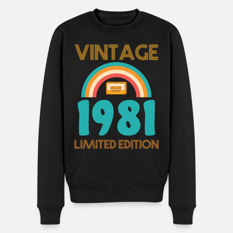 T-shirt né en 1981 - Pull Premium bio Homme - noir