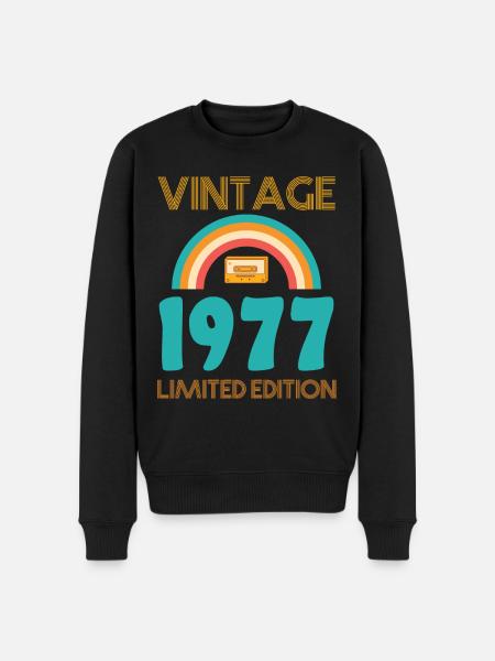 Limited Edition 1977 - Men's Premium Organic Jumper - black