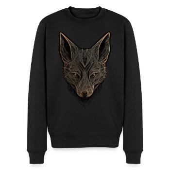 Fuchs Kunst Kunstwerk Geschenk Tierliebhaber Motiv - Männer Premium Bio Pullover - Schwarz - Vorne - Nico (187cm)