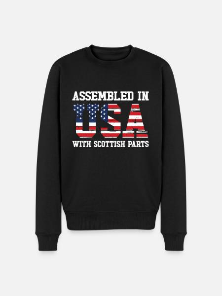 Né écossais Ecosse Etats-Unis - Pull Premium bio Homme - noir