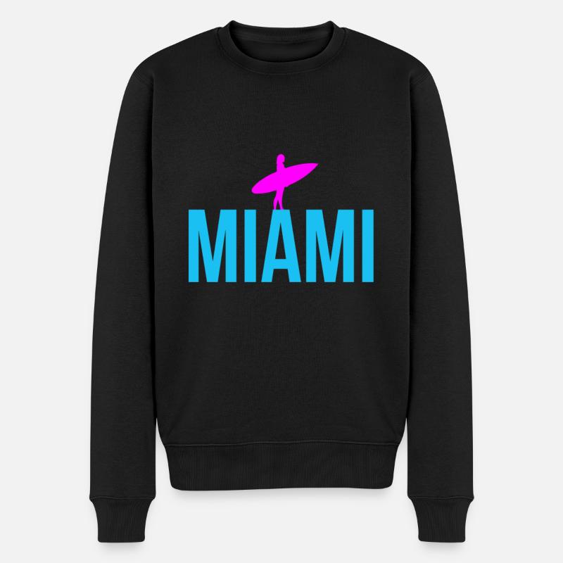 Miami USA - Männer Premium Bio Pullover - Schwarz