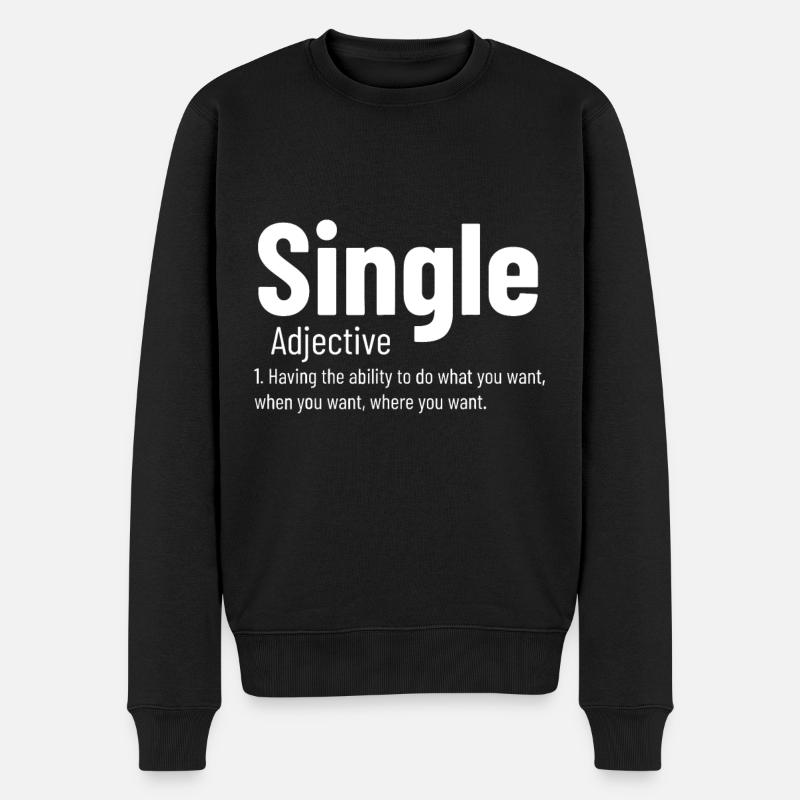 Beziehung Single Adjektiv Definition Lustige Sünde - Männer Premium Bio Pullover - Schwarz