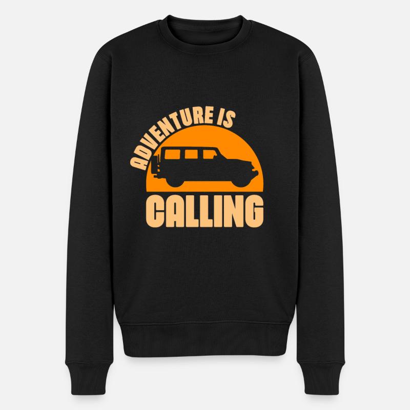 Offroad Geländewagen - Männer Premium Bio Pullover - Schwarz