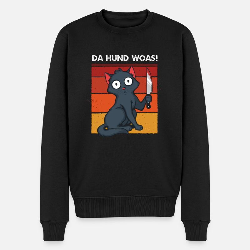 Da Hund woas - Männer Premium Bio Pullover - Schwarz
