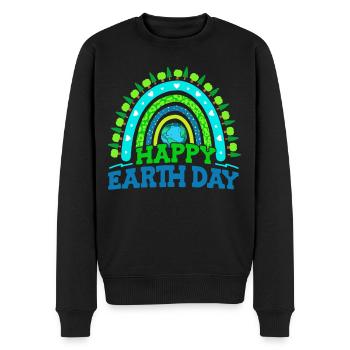 Merry Earth Day Forest Trees - Men's Premium Organic Jumper - black - Front - Nico (187cm)