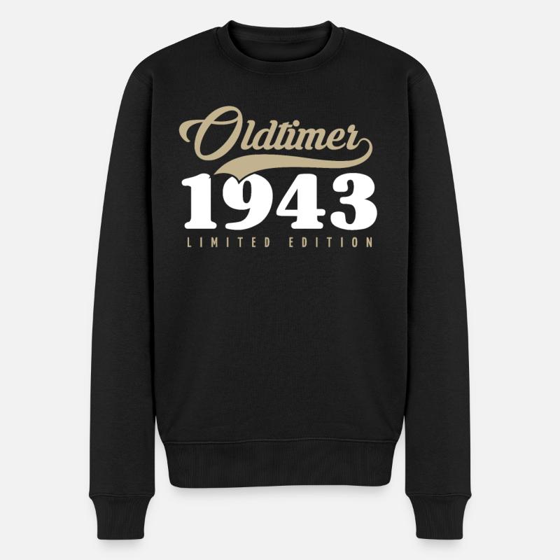80e anniversaire millésime 1943 - Pull Premium bio Homme - noir
