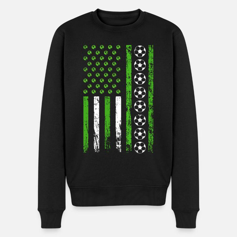 Drapeau sportif américain Athlétisme - Pull Premium bio Homme - noir