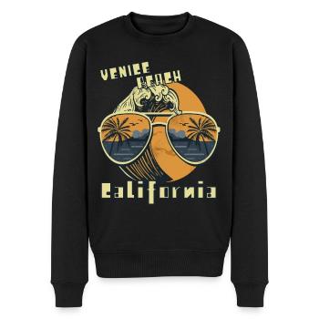 Palme Sonnenbrille Kalifornien Venice Beach Ocean - Männer Premium Bio Pullover - Schwarz - Vorne - Nico (187cm)