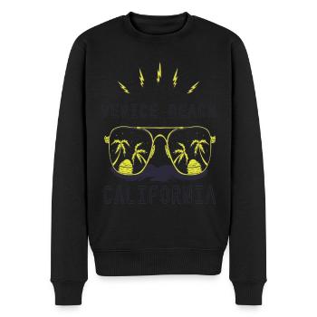 Sonnenbrille California Venice Beach Palmen Strand - Männer Premium Bio Pullover - Schwarz - Vorne - Nico (187cm)