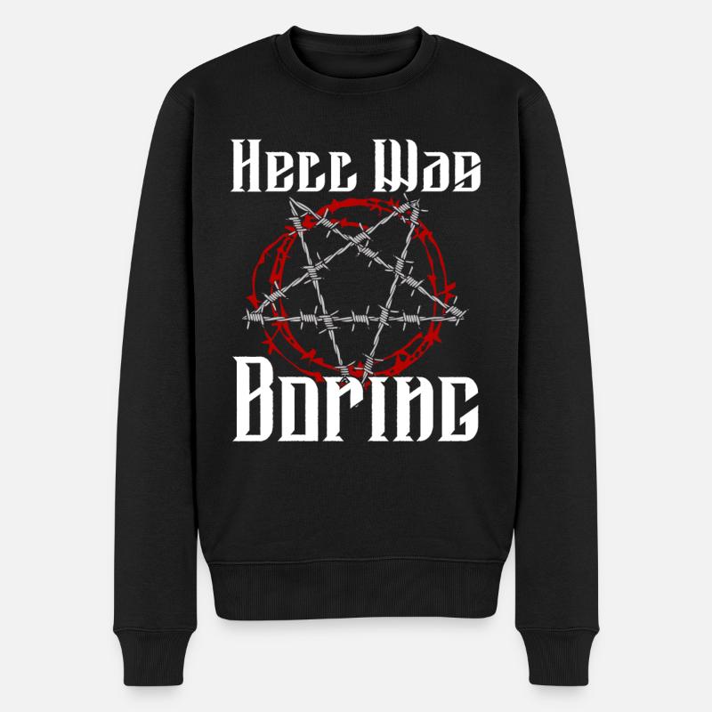 Satan Belzébuth Diable Gothique Pentagramme Mystique - Pull Premium bio Homme - noir
