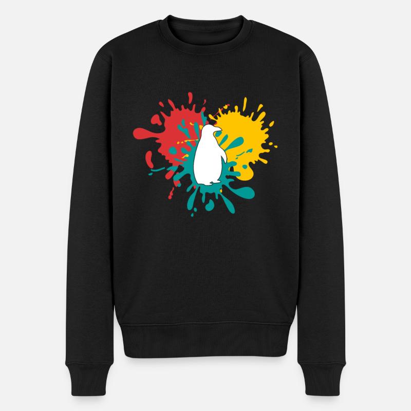 Silhouette de pingouin - Pull Premium bio Homme - noir