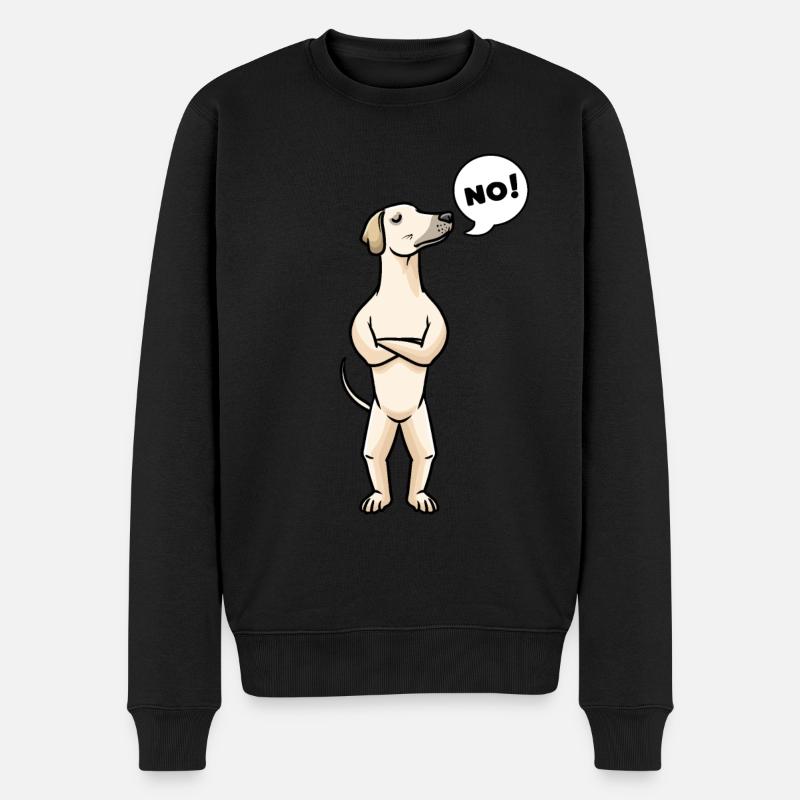 Lévrier Sloughi Dog - Pull Premium bio Homme - noir