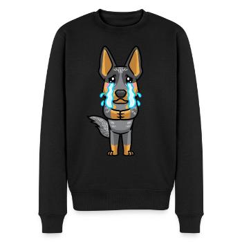 Émoticône Kawaii du bouvier australien Blue Heeler - Pull Premium bio Homme - noir - Devant - Nico (187cm)