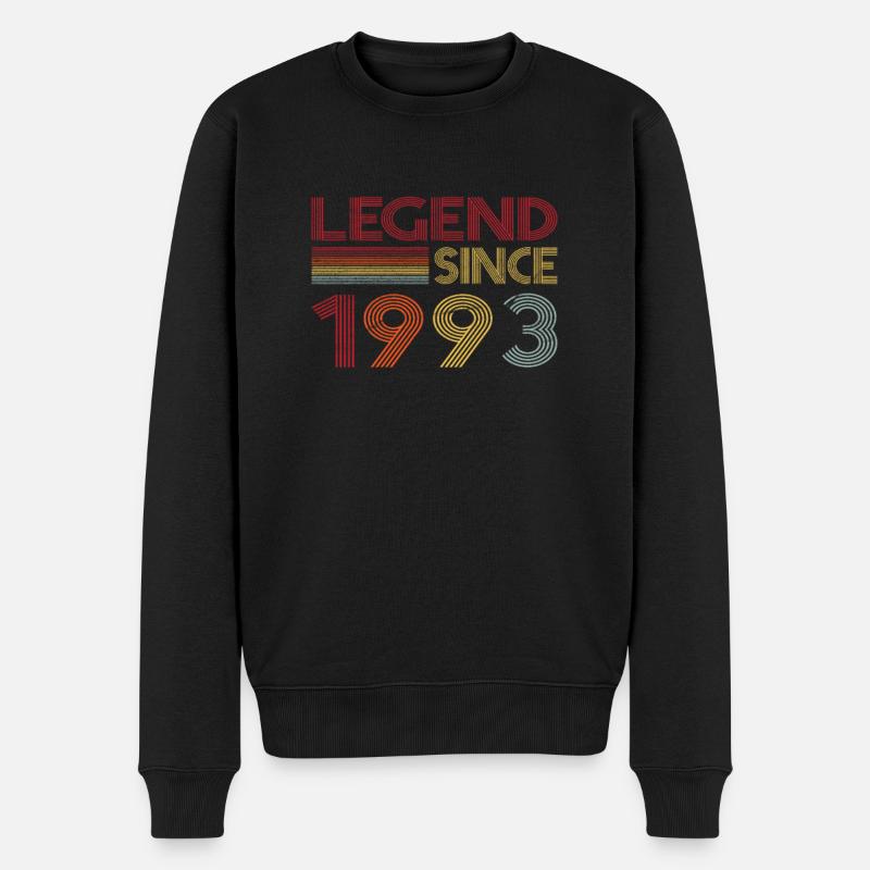 1993 Geburtstag Legend since Retro Vintage - Männer Premium Bio Pullover - Schwarz