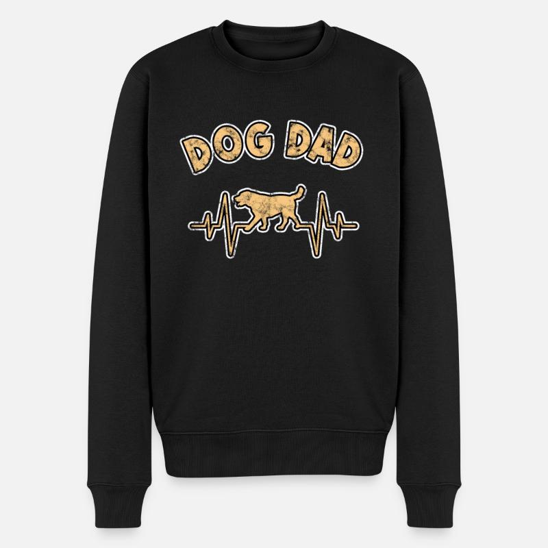 chien papa chiens papa - Pull Premium bio Homme - noir