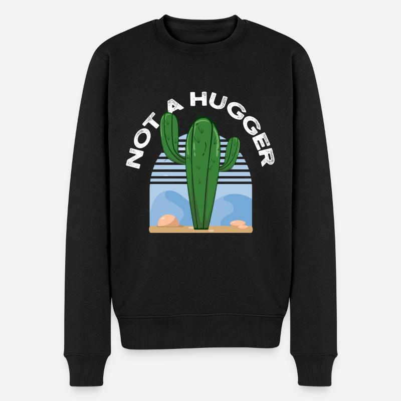 Drôle de cactus - Pull Premium bio Homme - noir