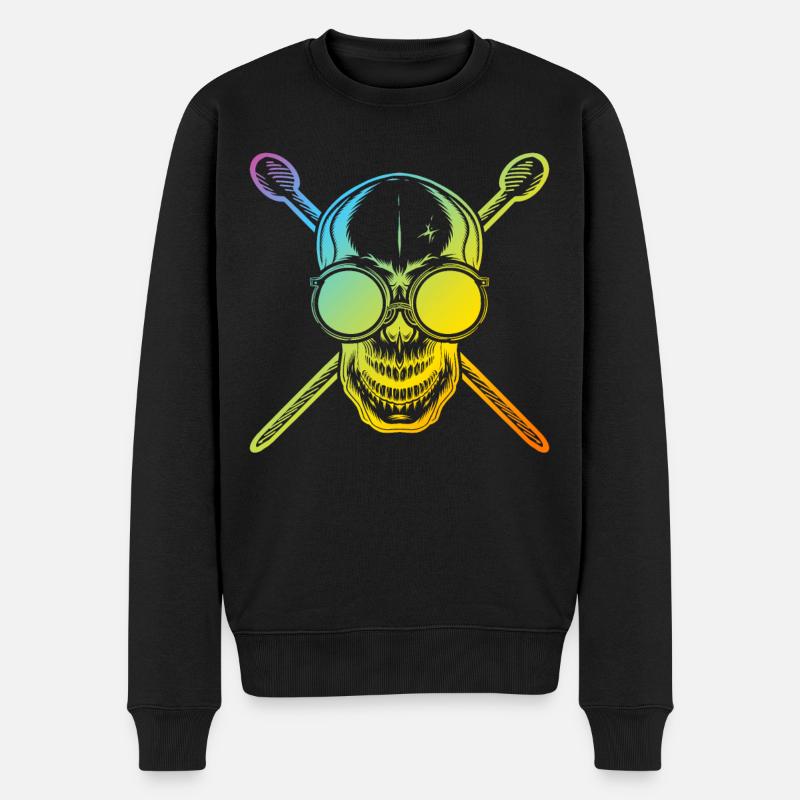 Batteur Batteur Musicien Batteur - Pull Premium bio Homme - noir