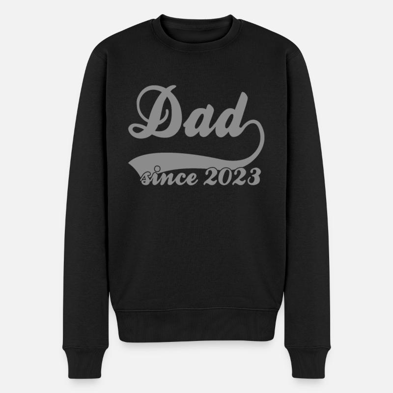 Papa 2023 - Männer Premium Bio Pullover - Schwarz