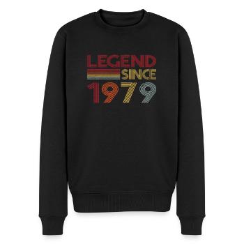 1979 Geburtstag Legend since Retro Vintage - Männer Premium Bio Pullover - Schwarz - Vorne - Nico (187cm)
