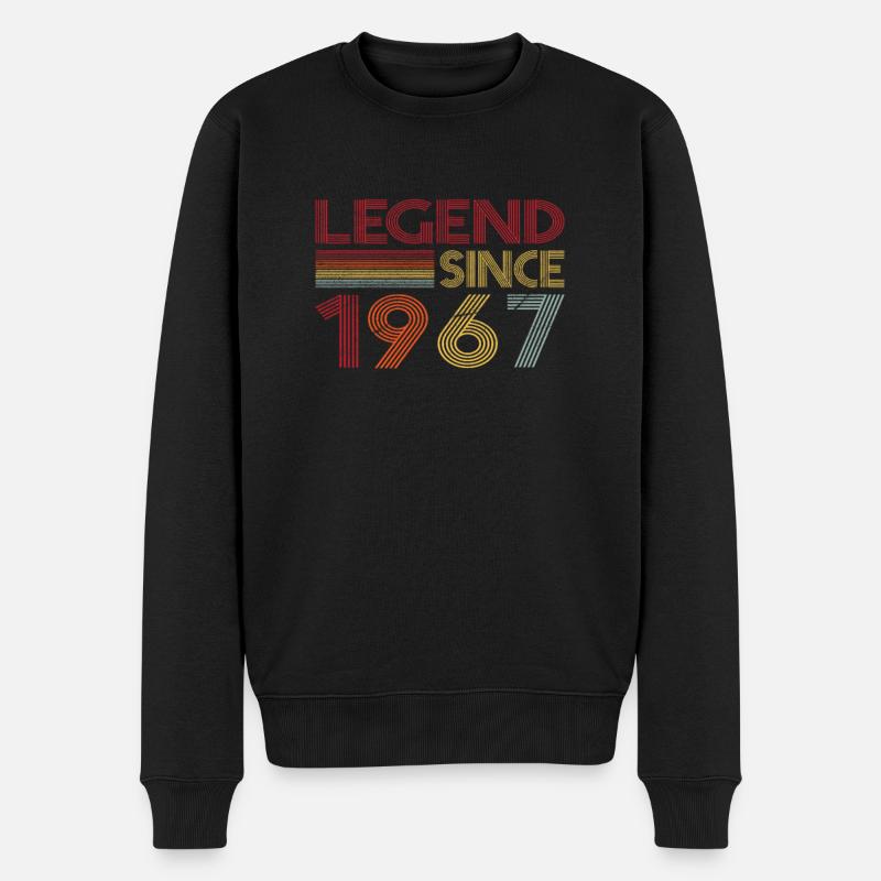 1967 Geburtstag Legend since Retro Vintage - Männer Premium Bio Pullover - Schwarz
