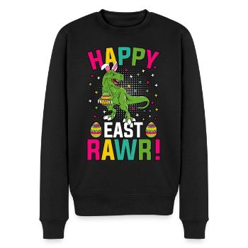 Happy East Rawr Pâques T-Rex - Pull Premium bio Homme - noir - Devant - Nico (187cm)