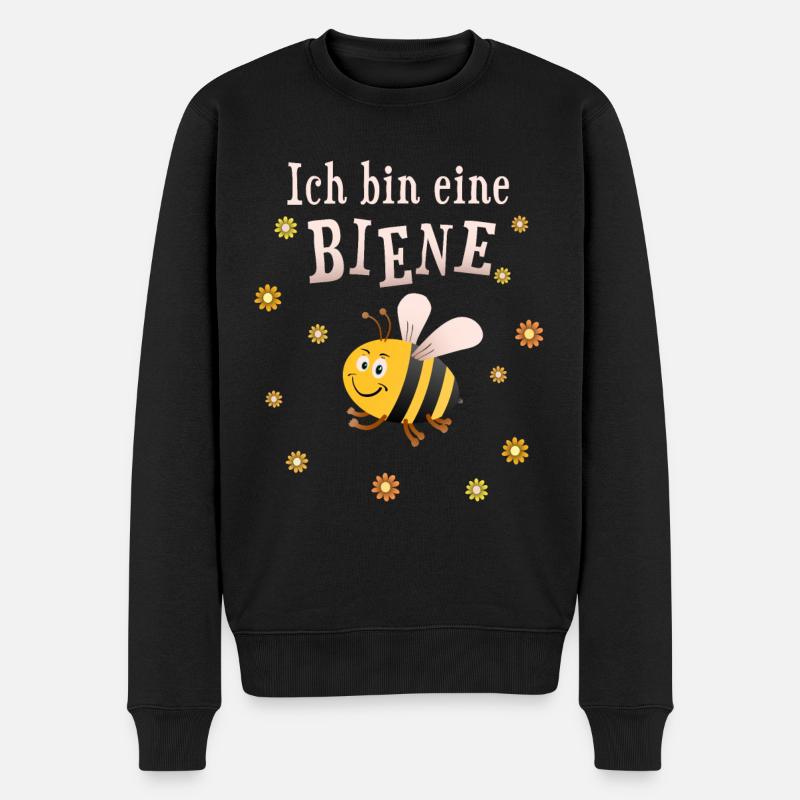 Biene - Männer Premium Bio Pullover - Schwarz