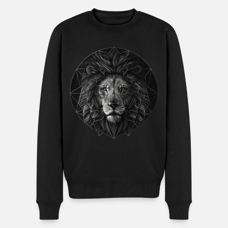 Löwe Geschenk Tiere Tiermotiv Zoo - Männer Premium Bio Pullover - Schwarz