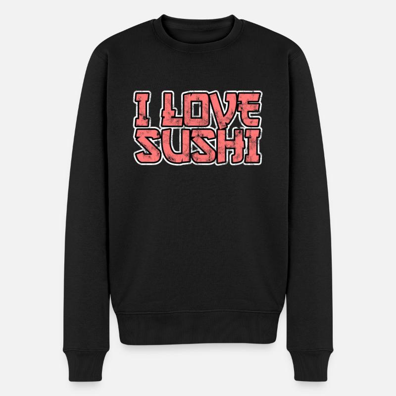 J’adore les sushis - Pull Premium bio Homme - noir