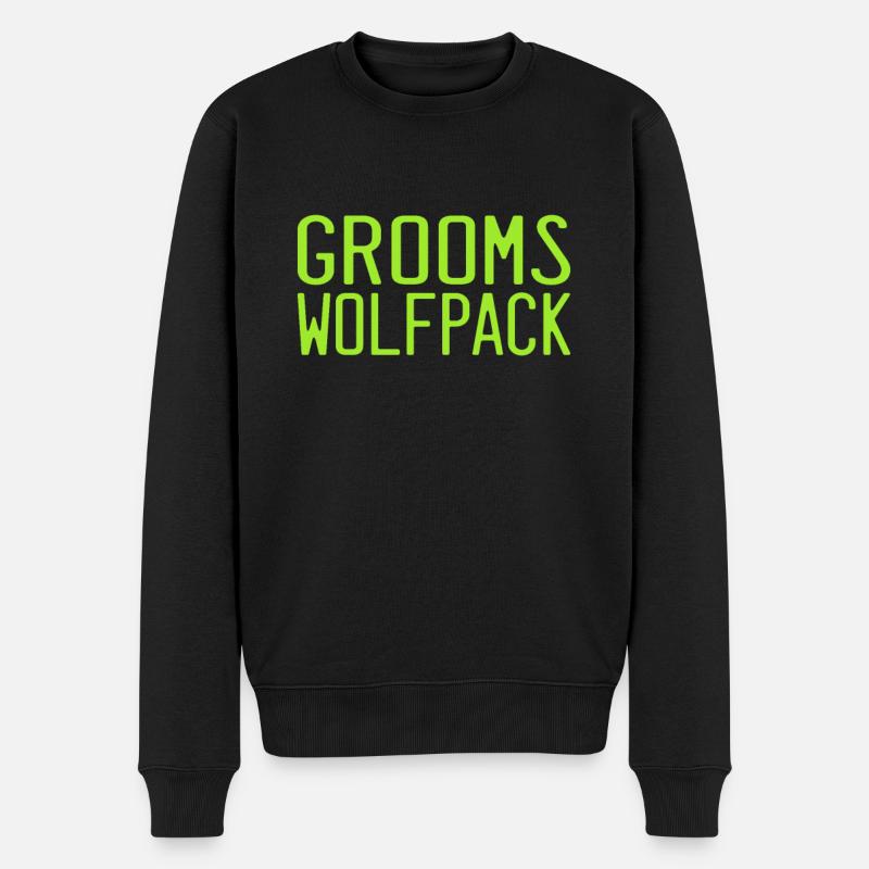 Meute de loups du marié - Pull Premium bio Homme - noir