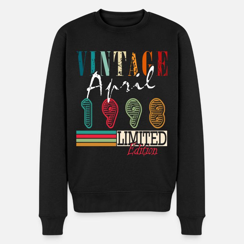 25 Jahre Legendär seit April 1998 25. Geburtstag - Männer Premium Bio Pullover - Schwarz